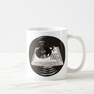 HIP HOP BEATS SKILL LYRICS ON TURNTABLE COFFEE MUG