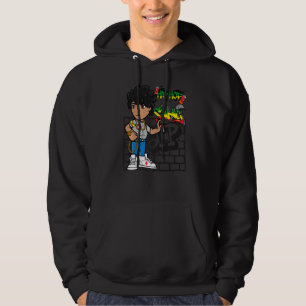 Hip Hop Black Male Spray Paint Artist Men Melanin Hoodie