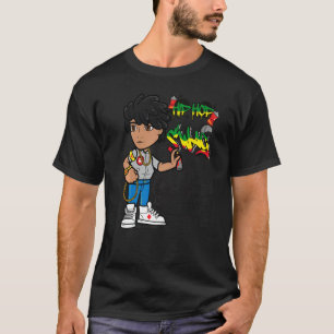 Hip Hop Black Male Spray Paint Artist Men Melanin T-Shirt