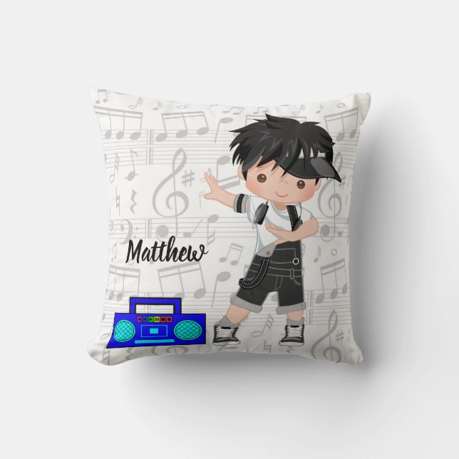Hip hop boy cushion (Front)