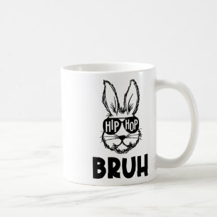 Hip Hop Bruh Meme Easter Bunny Face Sungles Men Bo Coffee Mug