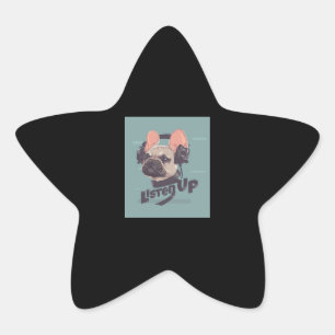 Hip-hop Bulldog Funny Dog Lovers Gifts Star Sticker