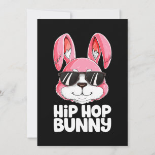 Hip Hop Bunny Easter Boys Girls Kids Men Rabbit Holiday Card