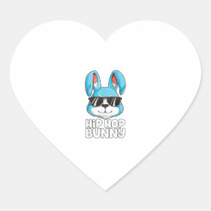 Hip Hop Bunny Easter Boys Girls Kids Men Rabbit Lo Heart Sticker