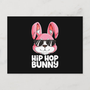 Hip Hop Bunny Easter Boys Girls Kids Men Rabbit Postcard