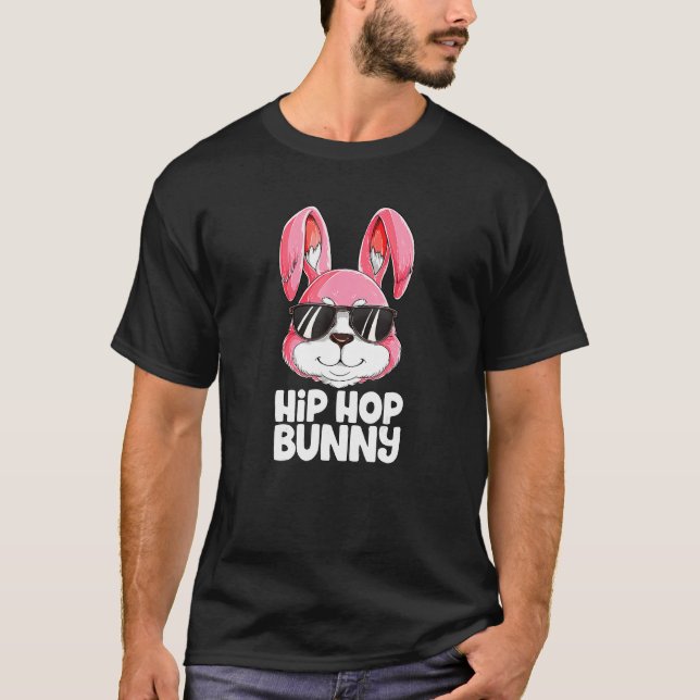 Hip Hop Bunny Easter Boys Girls Kids Men Rabbit T-Shirt (Front)