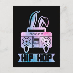 Hip Hop Bunny Music Rabbit Postcard