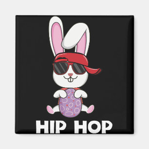 Hip Hop Bunny With Sunglasses Cute Easter Magnet