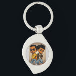 Hip Hop Cartoon Character in Boondocks Art Style Key Ring<br><div class="desc">A full-body cartoon character illustrated in the gritty, urban-inspired style of The Boondocks. This hip hop–themed character features bold linework, expressive facial features, and streetwear fashion—complete with sneakers, oversized hoodie, and confident attitude. The artwork blends anime influences with African-American culture, reflecting a raw, stylish, and socially conscious aesthetic. Perfect for...</div>