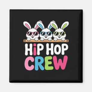 Hip Hop Crew Bunny Squad Funny Easter Party Vibe Magnet