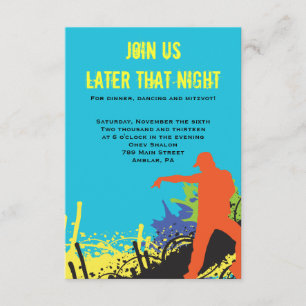 HIP HOP DANCE Bat Bar Mitzvah Party Card