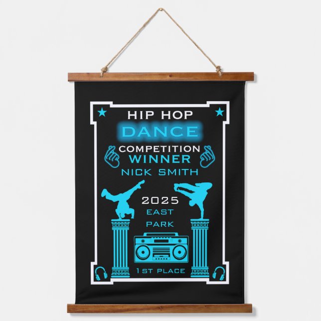 Hip Hop Dance Competition Hanging Tapestry (Front)