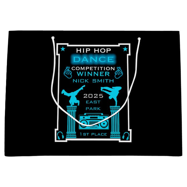 Hip Hop Dance Competition Large Gift Bag (Front)