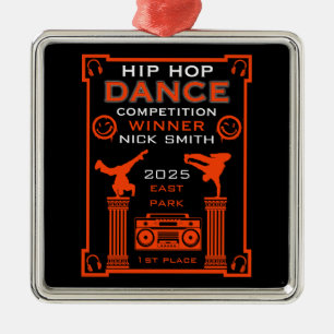 Hip Hop Dance Competition Metal Ornament