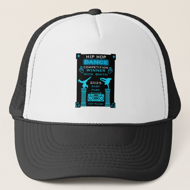 Hip Hop Dance Competition Trucker Hat (Front)