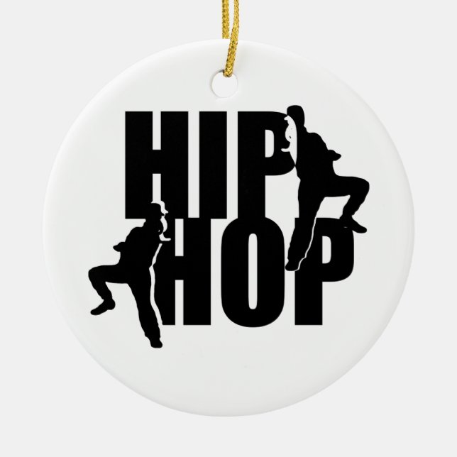 Hip Hop Dance Girls Text Design Ornament (Front)