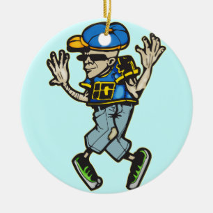 Hip Hop Dancer Ceramic Ornament