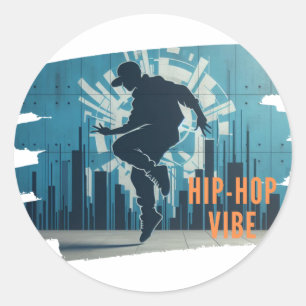 Hip-hop dancer graffiti  classic round sticker