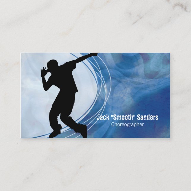 Hip Hop Dancer Grunge Choreographer Business Card (Front)