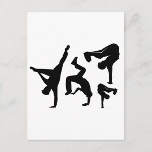 hip hop dancer postcard