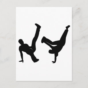 hip hop dancer postcard