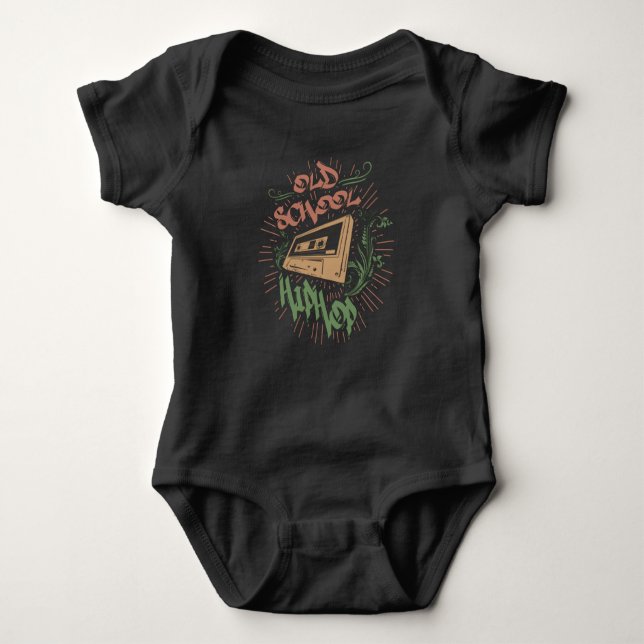 Hip Hop Design For Rap And Beatbox Lovers Baby Bodysuit (Front)
