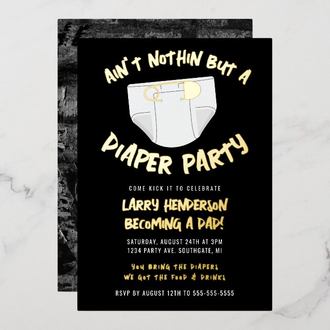 Hip Hop Diaper Party (Front/Back)