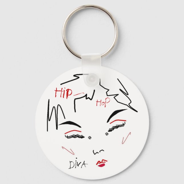 Hip-Hop Diva Key Ring (Front)