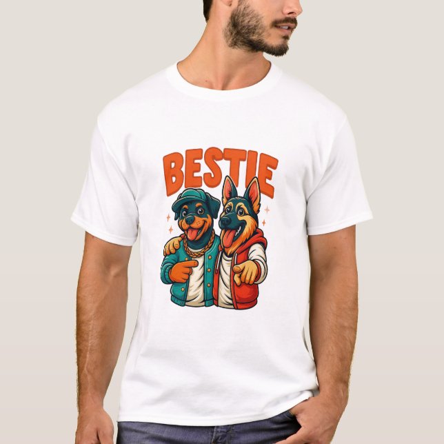 Hip Hop Dog Besties Shirt for Friends t-shirt  (Front)
