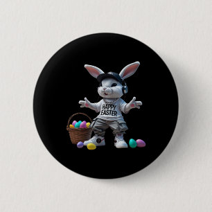 Hip-hop Easter Bunny 6 Cm Round Badge