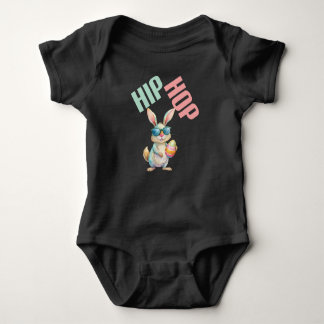 Hip Hop Easter Bunny Baby Bodysuit