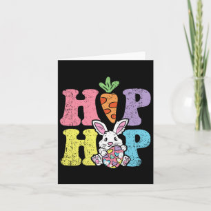 Hip Hop Easter Bunny Egg Hunting Rabbit Spring Card
