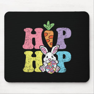 Hip Hop Easter Bunny Egg Hunting Rabbit Spring Mouse Pad