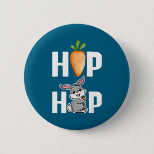 Hip Hop Easter Bunny Illustration 6 Cm Round Badge