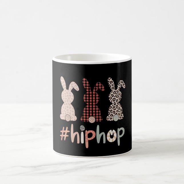 Hip Hop Easter Bunny Spring Cute Coffee Mug (Center)