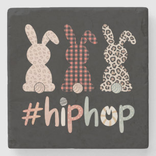 Hip Hop Easter Bunny Spring Cute Stone Coaster
