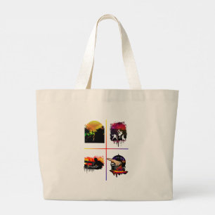 Hip Hop Elements Jumbo Tote MC DJ Breakdance