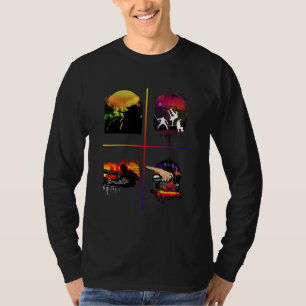 Hip Hop Elements Long Sleeve Tee MC DJ Breakdance