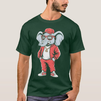 Hip Hop Elephant Cool Rapper Streetwear family T-Shirt