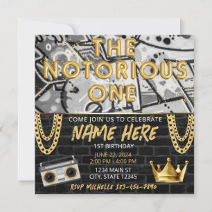 Hip Hop First Birthday Invitation