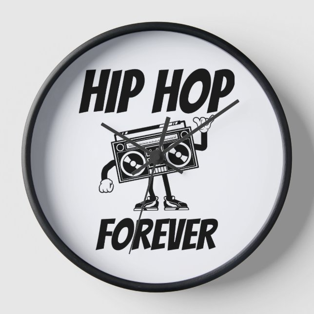 Hip Hop Forever Wall Clock (Front)