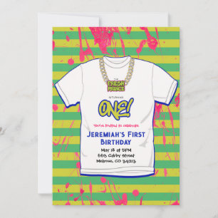 Hip Hop Fresh One 1st Birthday Invitation