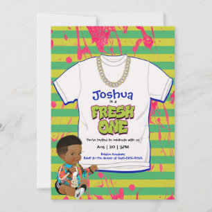 Hip Hop Fresh One 1st Birthday Party Invitation