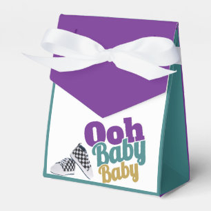 Hip Hop Gender Reveal Tent Favours Purple & Teal Favour Box