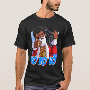 Hip Hop Ghetto Santa Claus Christmas Gangster T-Shirt