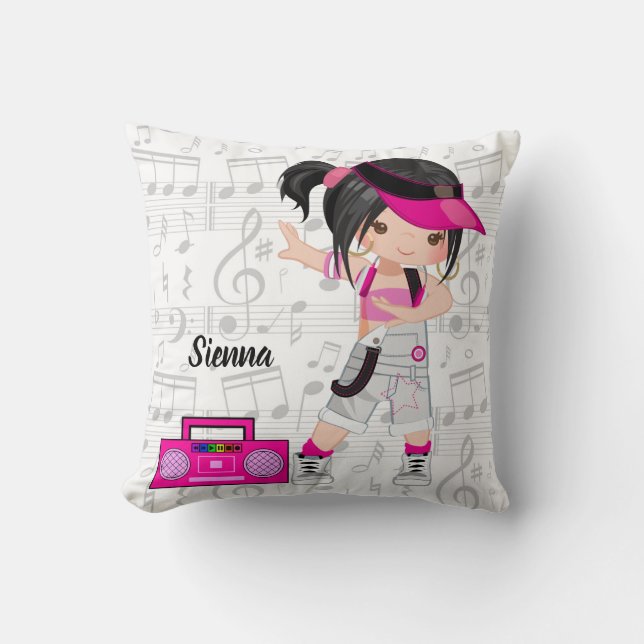 Hip hop girl cushion (Front)