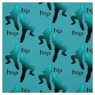 Hip Hop Girl Turquoise Fabric