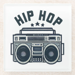 Hip hop glass coaster