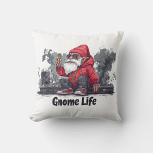 Hip Hop Gnome Illustration - Gnome Life Cushion
