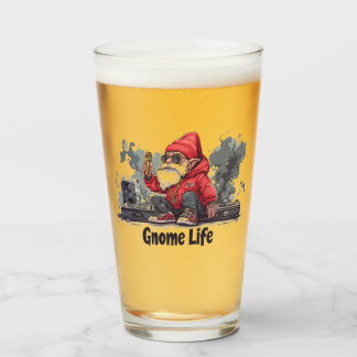 Hip Hop Gnome Illustration - Gnome Life Glass